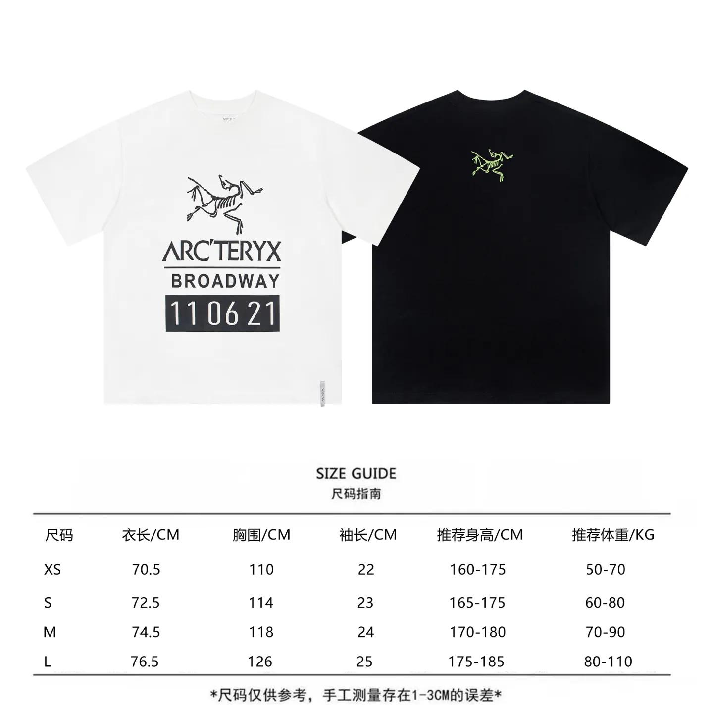 Arcteryx Cormac Series Logo LS T Same Style ✅ Size：XS S M L Black White